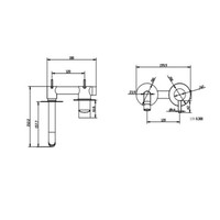 Wastafelmengkraan Inbouw Sanilux 20 cm RVS