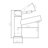 Wastafelmengkraan Sanilux Rond 16,5 cm RVS