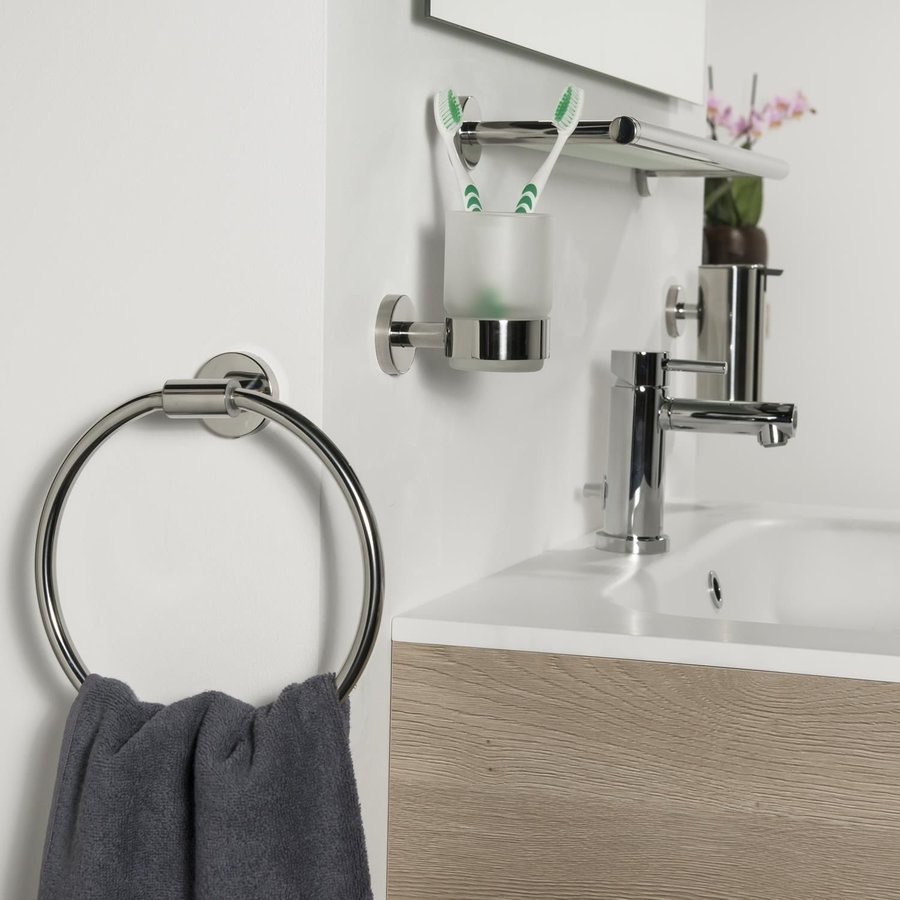 Handdoekring Tiger Boston RVS Glans