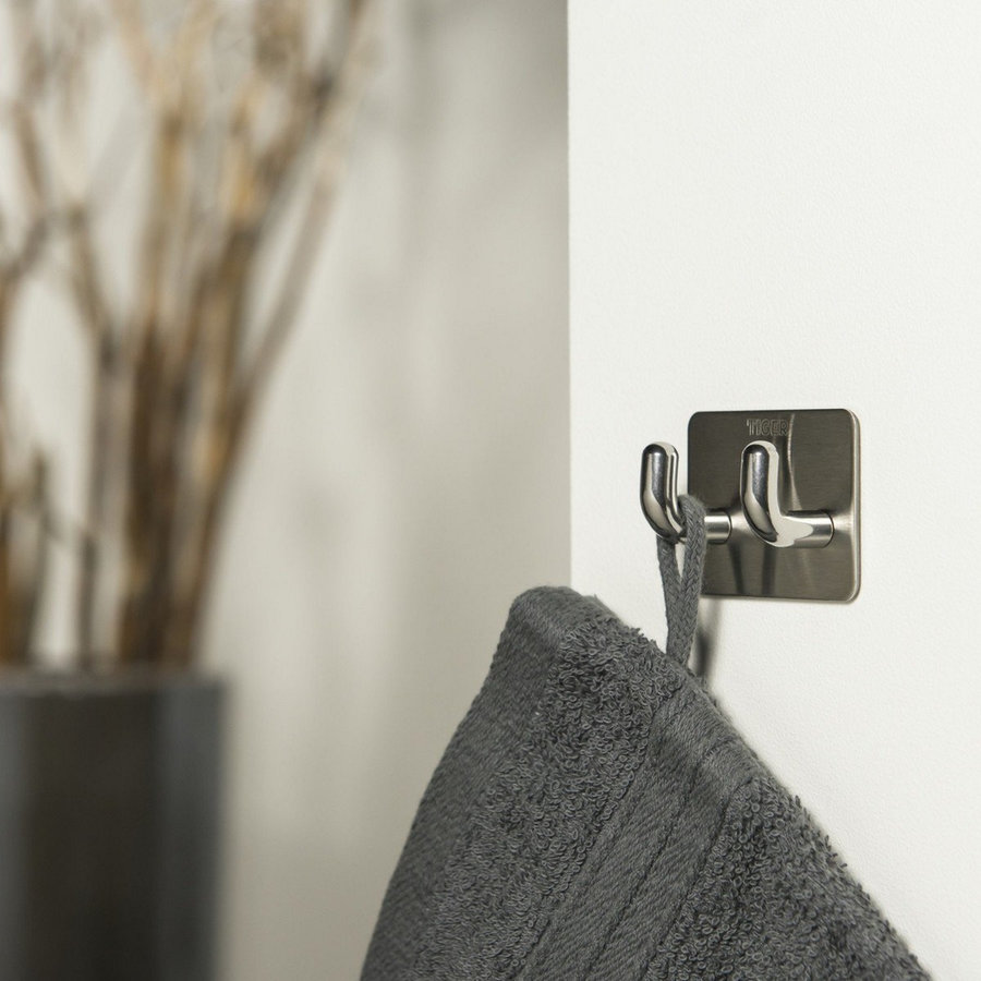 Dubbele Haak Tiger Pinky Metaal RVS