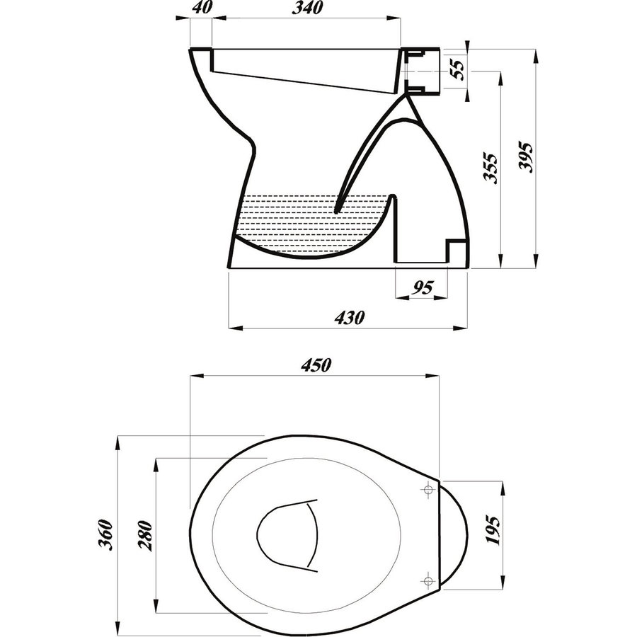 Vrijstaande Toiletpot Van Marcke ISIFIX Verborgen Vloeraansluiting S 12 cm Wit