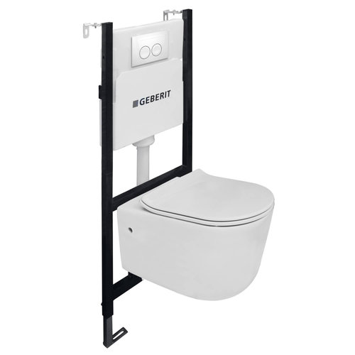 Toiletset Van Marcke Combo Up Pureflow Rimless Hang Wit 