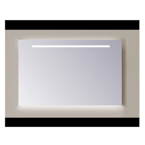Spiegel Sanicare Q-mirrors 60 x 70 cm Cold White LED Ambi Licht Onder PP Geslepen 
