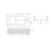 Fonteinset Best Design Mini Block One Pack Rechts 36x18cm Mat Zwart