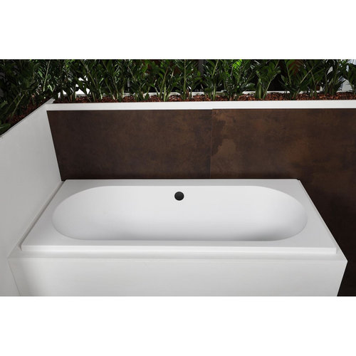 Inbouw Ligbad Luca Sanitair Primo Acryl 180x80x49 cm Mat Wit (exclusief afvoerset) 