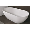 Luca Sanitair Vrijstaand Ligbad Luca Sanitair Vasca 175x80x58 cm Solid Surface Mat Wit (inclusief afvoer en sifon)