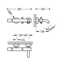 Badmengkraan Tres Study Colors met Handdouche 29.2x16.5 cm Rond Mat Zwart