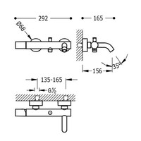Badmengkraan Tres Study Colors met Handdouche 29.2x16.5 cm Rond Mat Wit