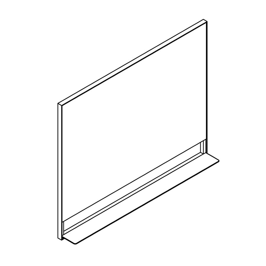 Badkamerspiegel met Planchet Boss & Wessing Reflect 100x80 cm Mat Zwart