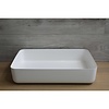 Luca Sanitair Waskom Opbouw Rechthoekig Luca Sanitair 60x40x13,5 cm Mineraalsteen Glans Wit