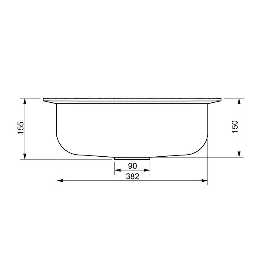 Wastafel Ideavit Solidcap 3.0 Opbouw 60x45.2x15.5 cm Solid Surface Mat Wit