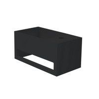 Fontein Best Design Mona-Black 33x18x16 cm incl. Handdoekhouder Rechts Solid Surface Mat Zwart