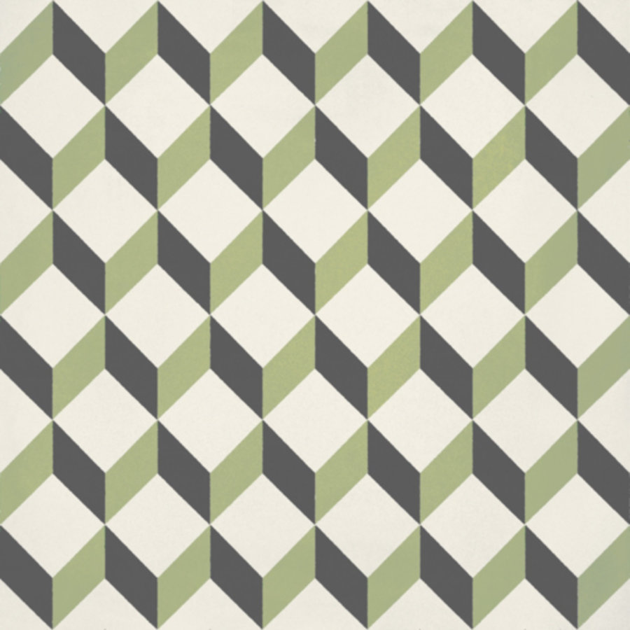 Portugese Vloertegel Jos Hidro Upsidedown Lime 19.7x19.7 cm (prijs per m2)