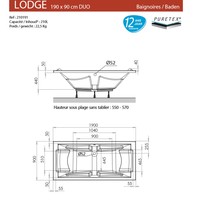 Ligbad Allibert Lodge DUO 190x90x54-57 cm