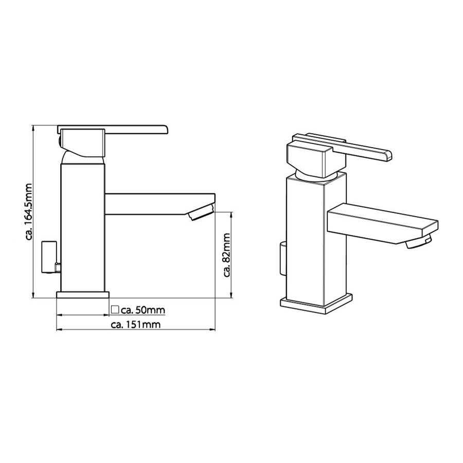 Wastafel Mengkraan Schutte Frog Chroom