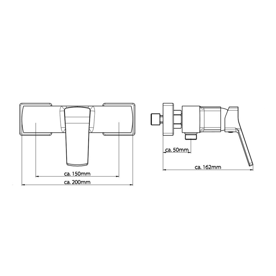 Douchemengkraan Schutte Stilo Chroom