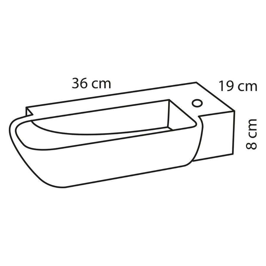 Fonteinset Differnz Reba 36x19x8 cm Natuursteen Zwart