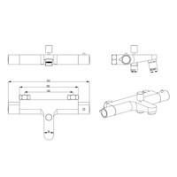 Thermostatische Badmengkraan Schutte Vico Chroom