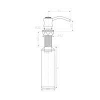 Inbouwzeepdispenser Sapho Traditioneel Kunststof Fles 350 ML Chroom