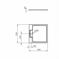 Douchebak Allibert Puretex Vierkant 90x90x4,5 cm Glanzend Wit (afvoer optioneel)