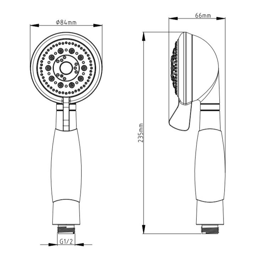 Handdouche Schutte Vital 3 Functies Chroom