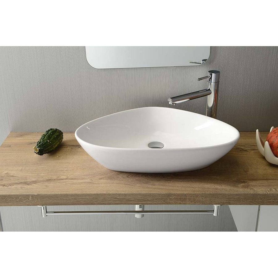 Waskom Sapho Teruel 58.5x39x14 cm Keramiek Wit