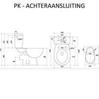 Compleet Toledo Duoblok Staande Toilet Van Keramiek (Ao Of Pk)