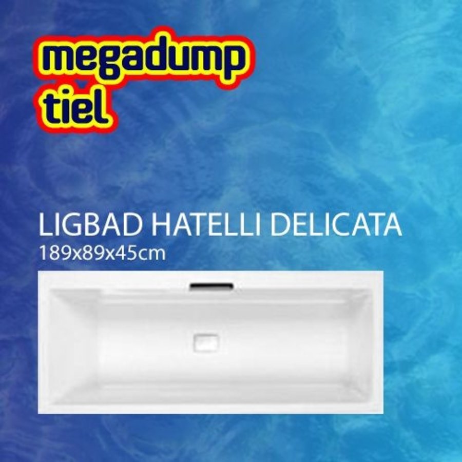 Ligbad Hatelli Delicata 180X80X45 Cm Wit