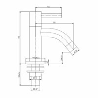 Toiletkraan 1/2'' Chroom Kiwa Abzu Fonteinkraan