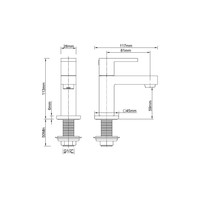 Toiletkraan 1/2'' Chroom Kiwa Romo Fonteinkraan