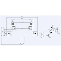 Bad Thermostaatkraan Rimini (Rvs Look) 15Cm