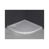 Luxe Douchebak Kwart Rond 90X900X4 Cm Inbouw Wit