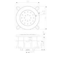 Inbouw Verstelbare Zijdouche Rond 135Mm Abs Chroom