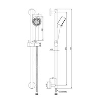 Glijstangset Compleet Chroom Abzu