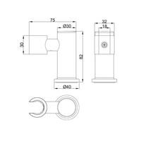 Luxe Handdouchehouder Messing Verchroomd