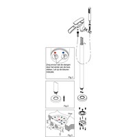 Eriu Vrijstaande Badmengkraan Waterval Compleet Chroom