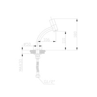 Durga Toiletkraan Staand Rond Topbediening Chroom