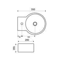 Keramische Fontein Hera 35X28X1,6 Cm Wit