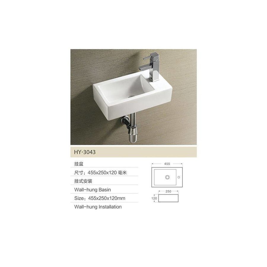 Chepri Keramische Fontein Rechts 46X26X11 Cm Wit