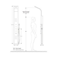 Enki Rvs Douchekolom + Thermostaatkraan