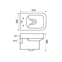 Luna Wandcloset Met Zitting Diepspoel Wit