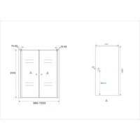 Dubbele Pendel-Nisdeur 100X200 Cm 6 Mm Nano Glas