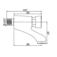 Inbouw Toiletkraan Delay