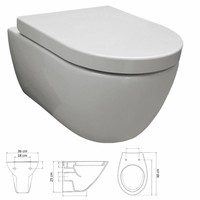 Up320 Toiletset 08 Aqua Royal Easyflush Rimfree 48Cm Compact Met Sigma Drukplaat