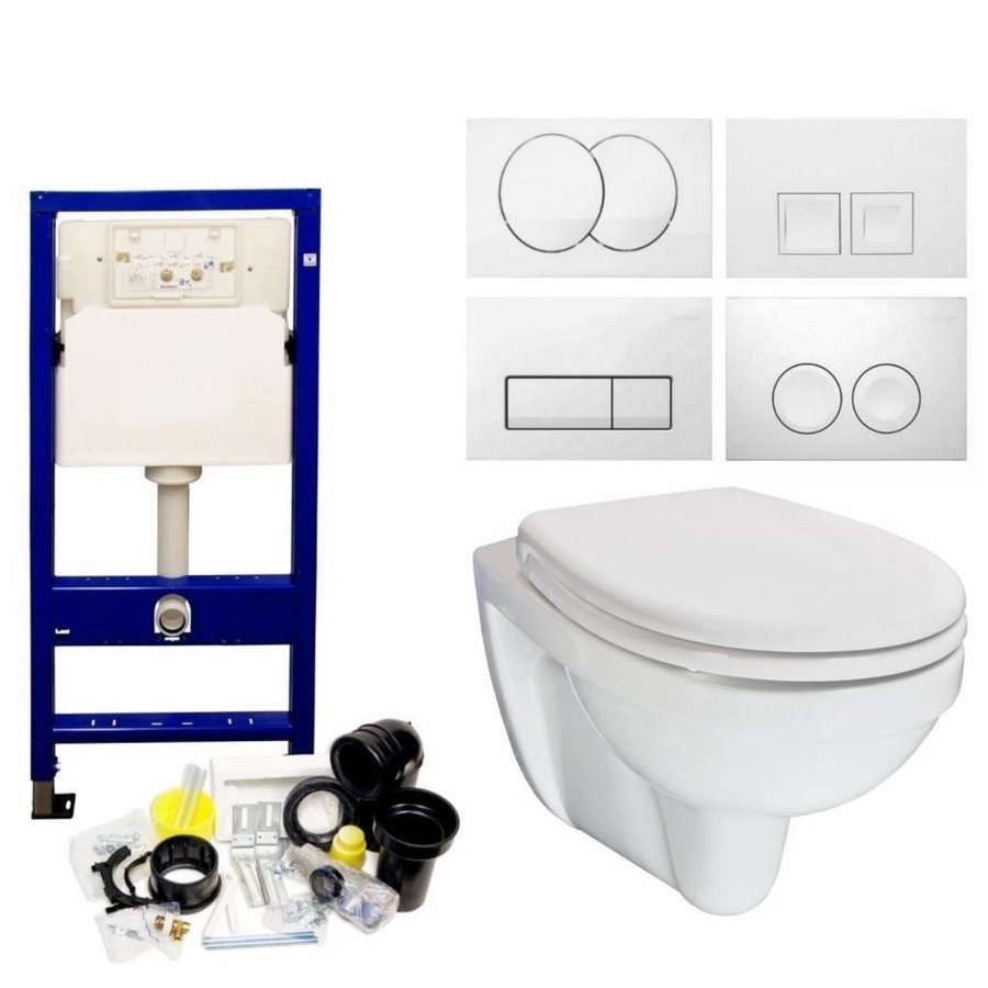 Up100 Toiletset 26 Aqua Splash Trevi Compact Met Bril En Drukplaat