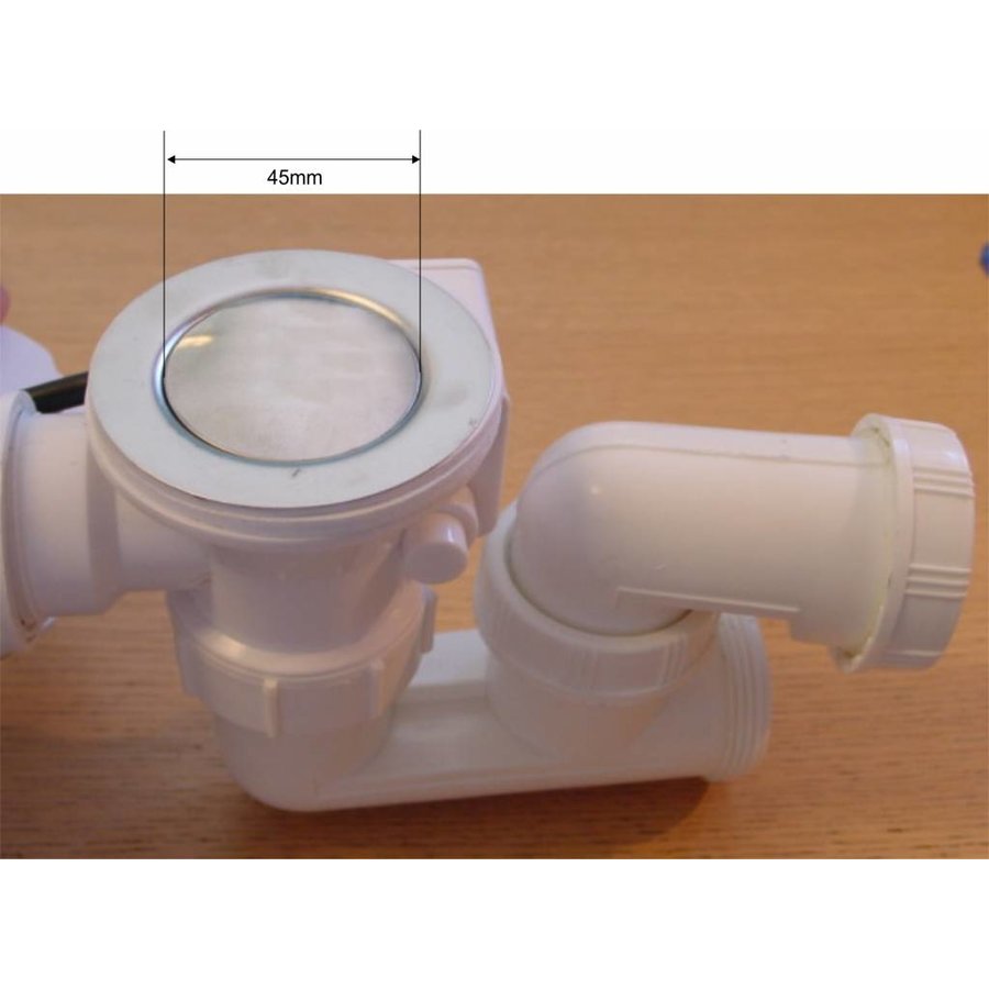 Losse Plug + Draaiknop Tbv Badwaste Chroom