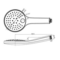 Wb Clic Chroom Abs Handdouche Rond 1/2"