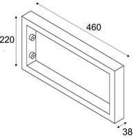 Chroom Vierkante Supportbeugel 46X22