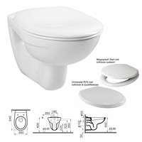 Xs Toiletset 03 Megasplash Basic Smart Met Bril En Drukplaat