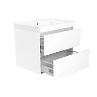 Badkamermeubelset Luna 60Cm Wit (2 Laden)